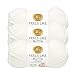 (3 Pack) Lion Brand Yarn 215-100 Feels Like Butta Yarn, White