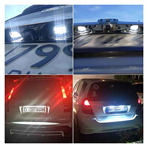 Evita multas por luz fundida con los plafones de matrícula LED Canbus anti error para coche 5