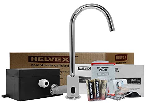 Grifo electrónico automático para lavabo de baño Helvex con sensor a pilas 7