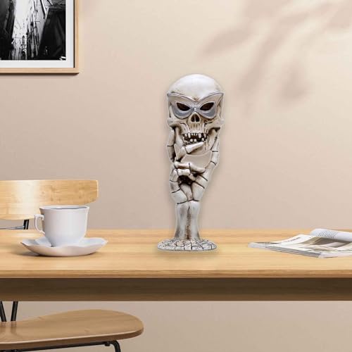 Espejo de maquillaje de calavera de resina original pequeño miniatura 7