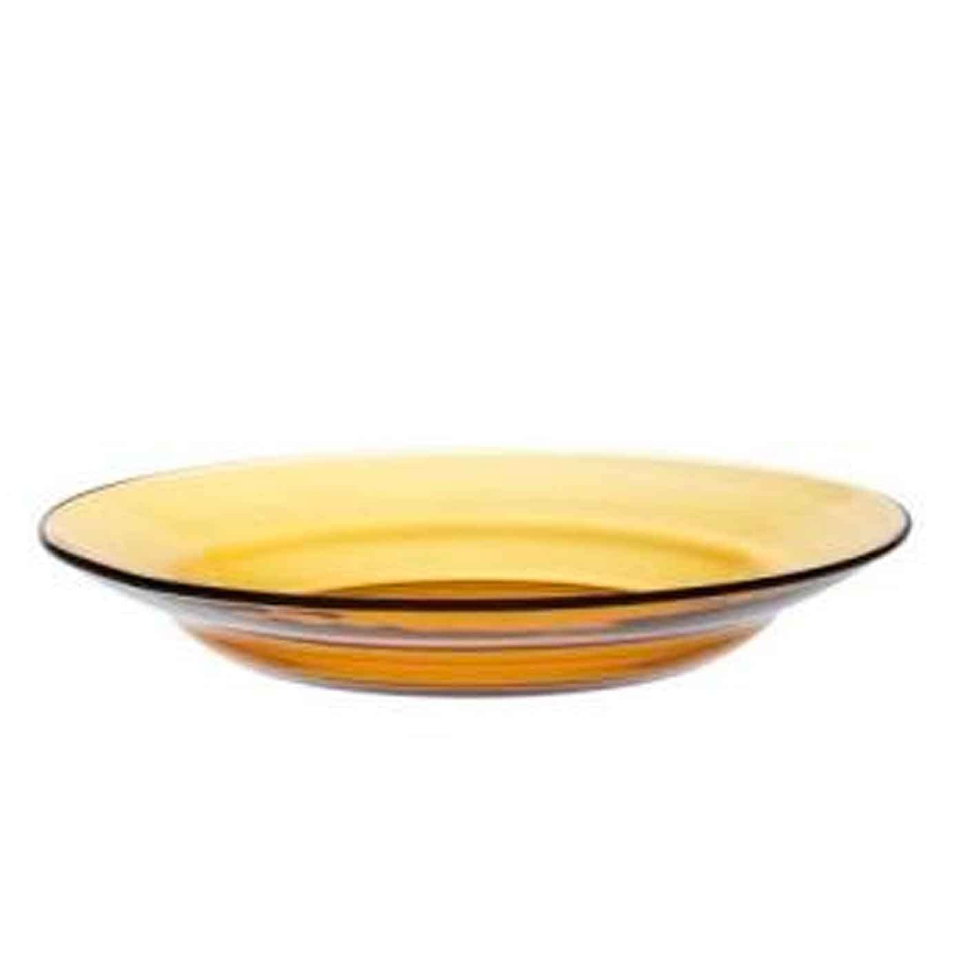 Tradineur - Set di 4 piatti fondi in vetro, modello Lys, resistenti