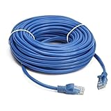 Cabo de rede 20 metros RJ45 Montado azul Cat5e