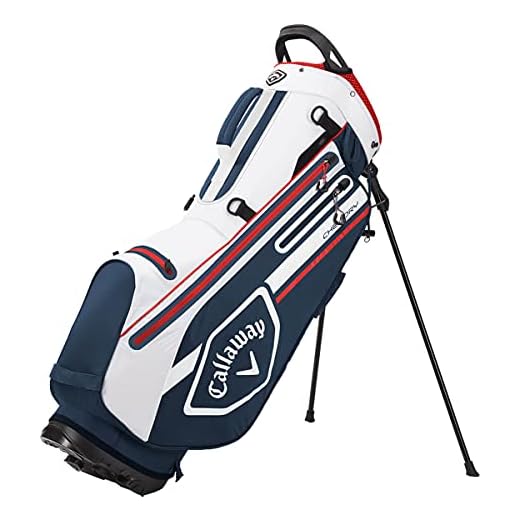 Callaway - Bolsa para golf Golf 2021 Callaway Chev Dry Stand Bag, color azul marino/blanco/rojo, talla única