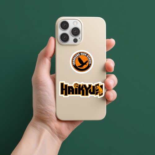 Image of Pack of 70 Haikyu!! Anime Vinyl Stickers | Waterproof Self-Adhesive Decals for Laptop, Water Bottle, Mobile, Journal, Scrapbook, Luggage, Helmet & DIY Decoration | Volleyball Theme |