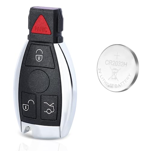 Beefunny 315MHz Smart 3+1 4 Button Replacement Remote Key Fob for Mercedes-Benz Support NEC & BGA 2000-2014 Year, 705 Moto