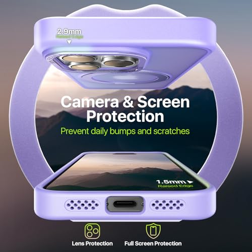 Funda a prueba de golpes con anillo giratorio de 360 grados e imanes para 14 Pro 3