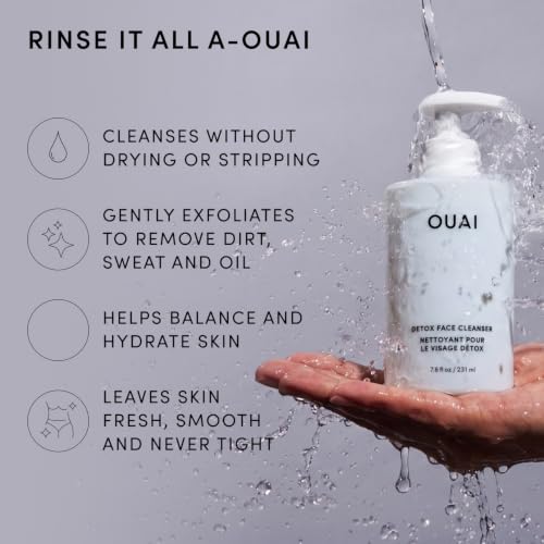 OUAI Detox Facial Cleanser - Face Wash with Glycolic Acid (7.8 fl oz) Detail