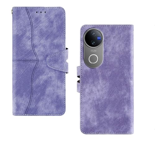 Image of Inktree Vivo V50 5G Flip Cover | Built in RFID Blocking Material Wallet & Stand | Flip Cover for Vivo V50 5G - Purple