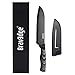 Bravedge Chef Knife 7'' Kitchen Knife, Professional Santoku Knife Chopping Knife, Ultra Sharp Stainless Steel Blade with Sheath, Ergonomic Handle Elegant Gift Box Great Gift Choice