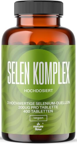 Selen hochdosiert 3-Fach-Komplex - 400 Tabletten - 200g Selen aus drei Quellen (Selenhefe Selenmethionin Natriumselenit) - vegan & produziert in Deutschland