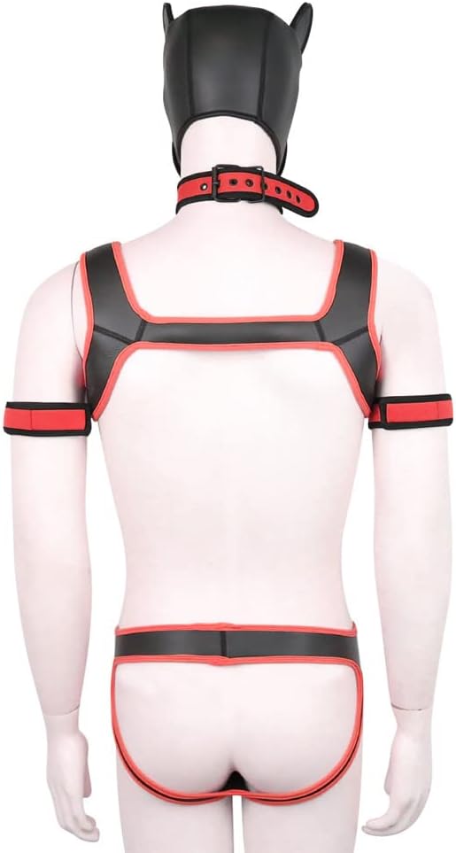 Halloween Mask With Panties Shoulder Arm Strap Doggy Mask Suit Puppy Mask