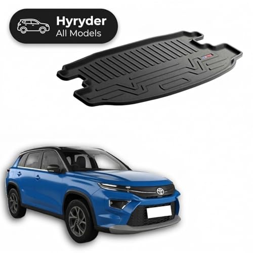 Image of 3D TPE Car Boot Mat for Hyryder (All Models) Custom Fit, Heavy Duty & Anti-Slip Boot Mat | All Weather Resistant, Waterproof & Dustproof Trunk Liner, Car Dicky Mat for Hyryder