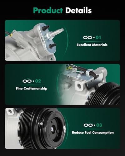 Image of SCITOO AC Compressor Rapid Cooling for Dodge for Dart 2.0L 2.4L 2013-2016 | Fast Cooling, Ultra Low Noise (≤72 dB)Air Conditioner Compressor with Clutch, Easy Installation, 68102839AD 68102839AE