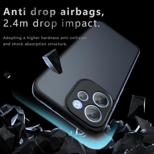 Image of Matte PC+TPU Phone Case for Oppo Reno 15 Pro Mini 5G Air Bags & Camera Protection, Anti-Fingerprint, Never Turns Yellow, Micro Arc Edge, Skin-Friendly Feel, Raised Camera Guard, Black