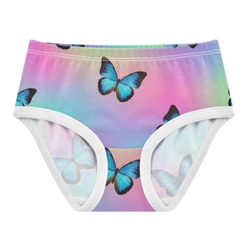 Blue Black Butterflies Rainbow Girls Underwear Toddlers 2t Cotton Girl Panties Cute Aesthetic Briefs Kids Undies