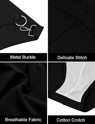 AIEOE Men’s Swim Briefs Low Rise Quick Dry Swimsuit Athletic Training Swimwear Hook and Eye4