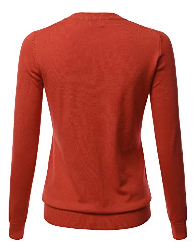 Image of LALABEE Women's Crew Neck Gem Button Long Sleeve Soft Knit Cardigan Sweater
