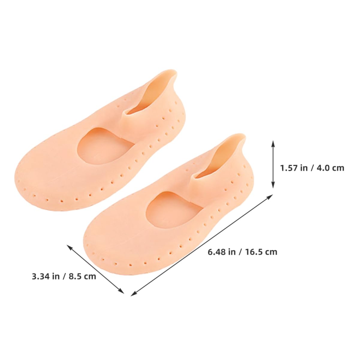 BESPORTBLE Silicone Moisturizing Socks for Women Anti-Cracking Foot Protector Breathable and Invisible 2 Pairs
