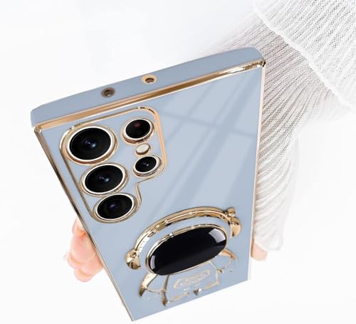 Image of for Samsung Galaxy S24 Ultra 5G Case Cute 3D Astronaut Stand Design Camera Protection Shockproof Soft Back Coverfor Samsung Galaxy S24 Ultra 5G (Blue)