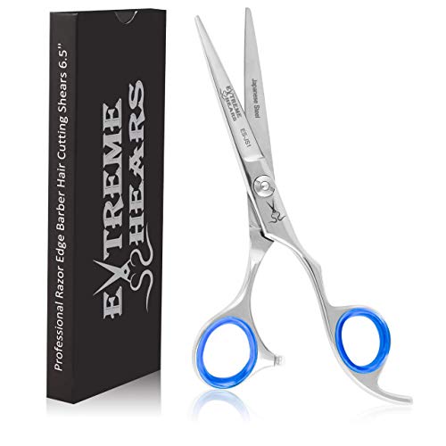Extreme Shears Professional Razor Edge Barber Shears, Hair Cutting Scissors, Barber-Salon Scissors for Hair Styling, Barber Scissors for Man Woman Adults 6.5