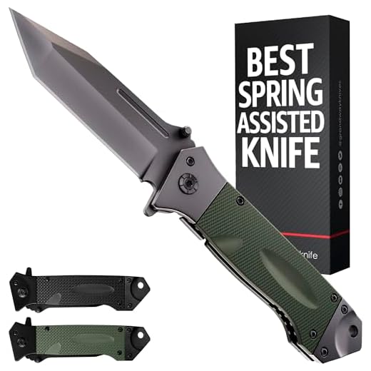 Pocket Knife Spring Assisted Knife - Folding Tactical Knives Japanese Tanto Blade Knives - Ninja Assisted Opening Knife - Best for Camping Hiking EDC Work Knife Birthday Christmas Gifts for Men 6688