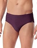 Schiesser Herren Slip Komfort Badehose, dunkelblau rot Gemustert, 6