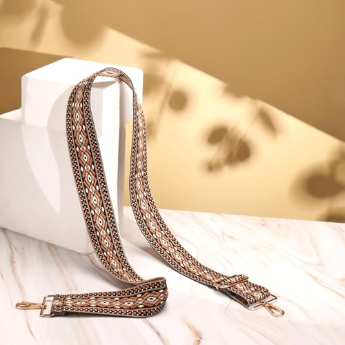 Image of Flower Purse Strap Replacement Embroidery Crossbody Shoulder Strap for Handbag Canvas Purse Extender Accessories