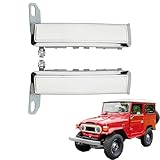 Volinsya 2PCS Exterior Chrome Door Handles Compatible with Toyota Land Cruiser FJ40 BJ40 BJ42 FJ45 HJ45 HJ47 1974-1984,Rustproof Left Right Metal Exterior Door Handles,OE 69210-90300, 69220-90300