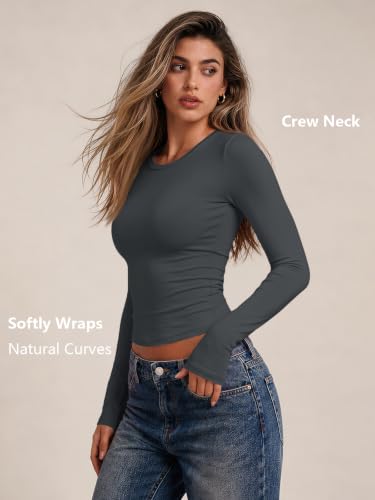 Image of Trendy Queen Womens Long Sleeve T Shirts Fall Fashion Basic Y2K Tops 2026