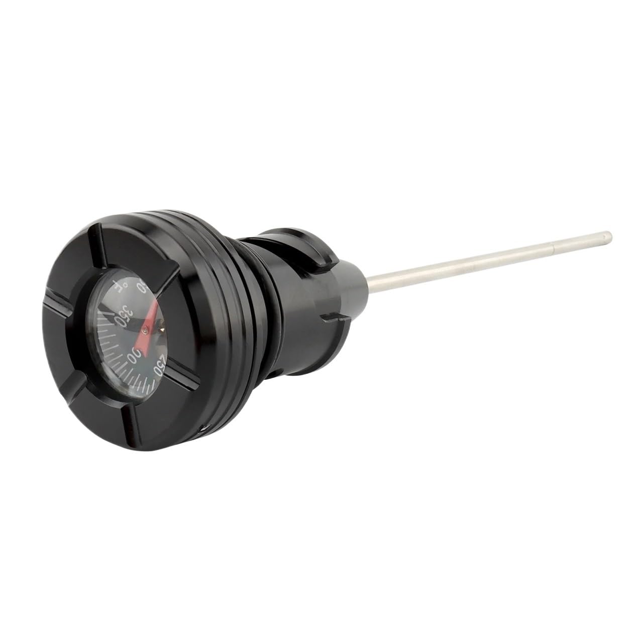 Motorcycle Oil Temperature Dipstick for Harley 18-24 for Softail for Slim for FLDE for Breakout for Sport for Glide for ELW for Fat for Boy for Fat for Street for Bob for Low for Rider(Chrome-black)