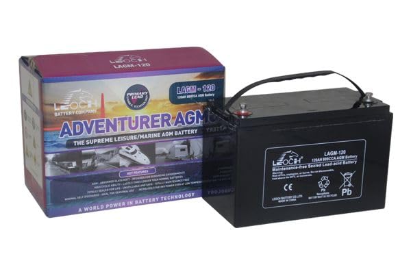 Leoch 12v 130AH Adventurer AGM Leisure Battery, Fit and Forget AGM Lead-acid Battery for Leisure, Marine & Many other Deep Cycle Applications