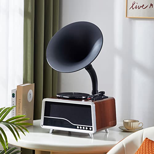 BluetoothRetro Turntable Vintage Gramophone, Gramophone Nostalgique USB avec Fonction Radio FM, Télécommande, Tourne-Disque pour Le Divertissement et la Décoration de la Maison (Bois) - Les Beatles, Paul McCartney, John Lennon, RIngo Starr, George Harrison BluetoothRetro Turntable Vintage Gramophone, Gramophone Nostalgique USB avec Fonction Radio FM, Télécommande, Tourne-Disque pour Le Divertissement et la Décoration de la Maison (Bois)