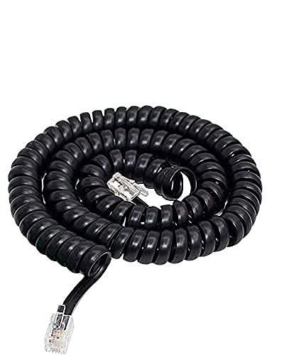 (2.5m4Pack) Black Telephone Phone Handset Cable Cord, 4P4C Coiled Length 0.45 to 2.5 m Uncoiled Landline Phone Handset Cable Cord RJ9/RJ10/RJ22 - Image 3