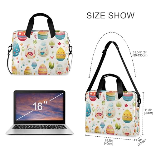 Funda para portátil ALAZA con estampado huevos y flores 13-15.6 pulg miniatura 4