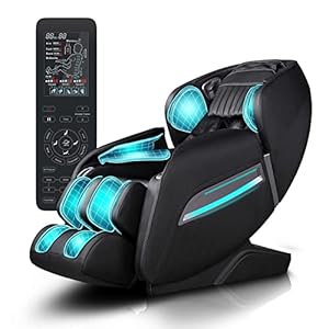 Massage Chair, Full Body Massage Chairs with Zero Gravity AI Voice Control Intelligent Body Scan Detection SL Track Foot Massage 3D Massage Recliner Bluetooth Speaker Airbags Black