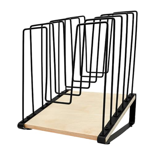 Organiseur de documents de bureau en métal et bois au design premium