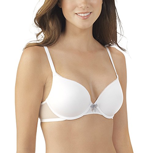 VASSARETTE Women's Bonus Boost Push Up Bra 75315, White Ice, 36B