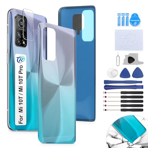 RongZy Coperchio Batteria per Xiaomi Mi 10T 5G Coperchio Posteriore per Xiaomi Mi 10T PRO 5G Cover Batteria per Telefono Sostituzione Copribatteria(Blu)