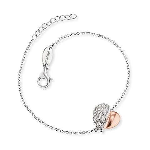 Engelsrufer Damen Armband aus Sterling Silber und Herz Flügel Anhänger roségold silber Cover