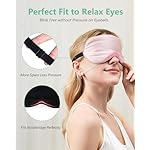 BeeVines 100% Real Mulberry Silk 2 Pack Sleep Mask, Natural Pure Silk Eye Masks with Adjustable Strap for Sleeping, 100% Block Light Eye Sleep Shade Cover, Reduces Puffy Eyes Traveling Gifts - Image 3