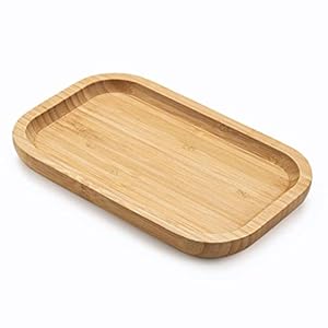 Ximisise Bambus Kosmetiktablett Badezimmer-Theken-Tablett