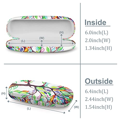 Fintie Hard Shell Eyeglasses Case, Portable Protective Glasses Cover Eyeglass Holder Box With Cleaning Cloth For Men Women, Love Tree #TOP1