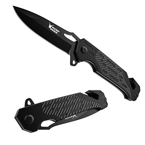 Rush-Deer-Pocket-Knife-Folding-Knife-with-Clip-Glass-Breaker-Seatbelt-Cutter-EDC-Knife-Utility-Knife-for-Hiking-Camping-Fishing-Work-Outdoor-Etc-Unique-Gifts-for-Men-Women-Dad-Husband-Boyfriend