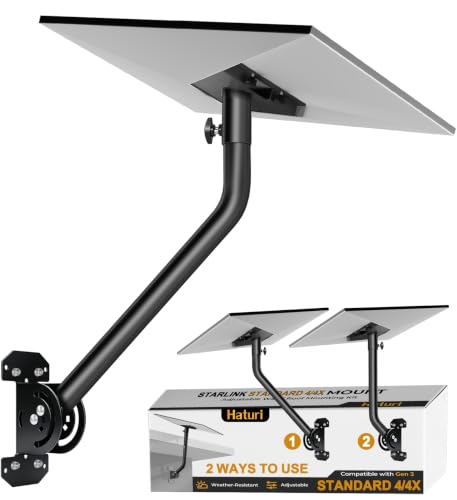 Haturi Starlink Pole Mount for Standard 4 4X Gen 3, Adjustable 18 Inch