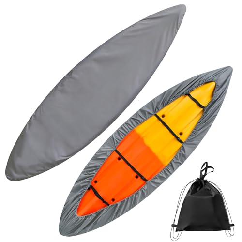 Kayak Cover 420D Waterproof Kayak Covers for Outdoor Storage Ultra Strong Canoe Storage Oxford UV Resistant Dust Cover Sunblock Fishing Boat Cover Shield Protector- Camouflage