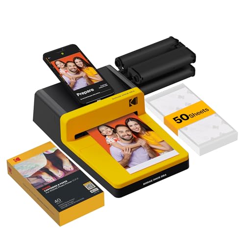 KODAK Dock Era 4x6'' Desktop Photo Printer, 50 Sheets, Docking &...