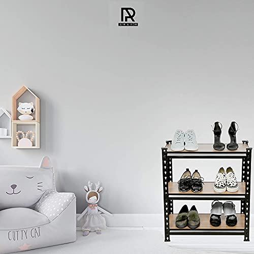 Image of Ash & Roh Adjustable, Heavy Duty Storage Shelving Unit Boltless [Laminate Sheet] Kitchen, Office, Dorm, or Garage,Shoe Rack (3 Section [2'3 inchX2 inchX1 inch])