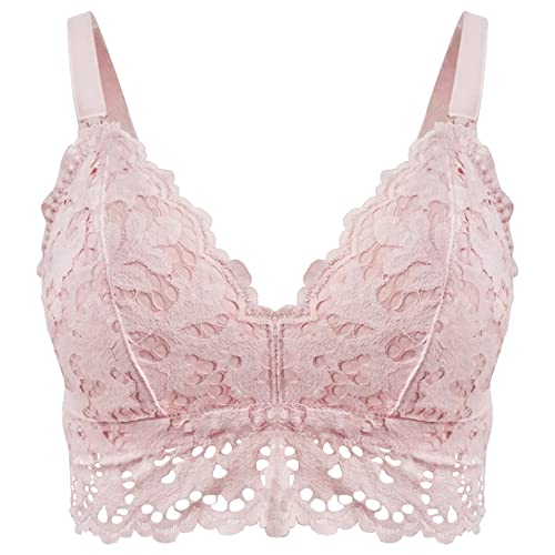 Soutien-gorge d'allaitement en dentelle rose avec rembourrage haut de gamme M