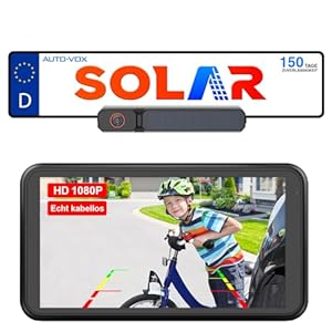AUTO-VOX Solar Rückfahrkamera Kabellos mit 5' Monitor