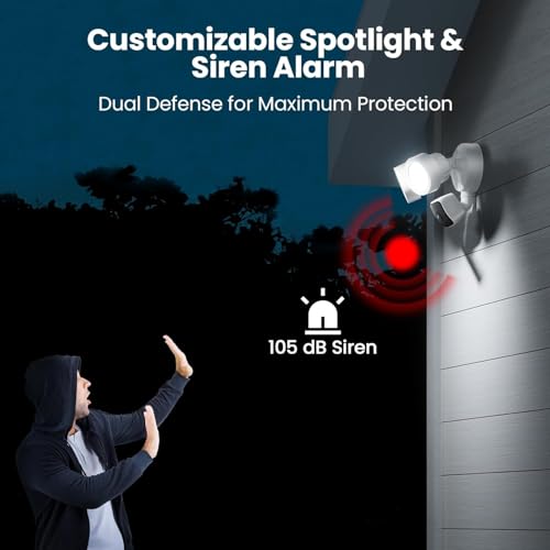 AI Smart Security Floodlight Camera